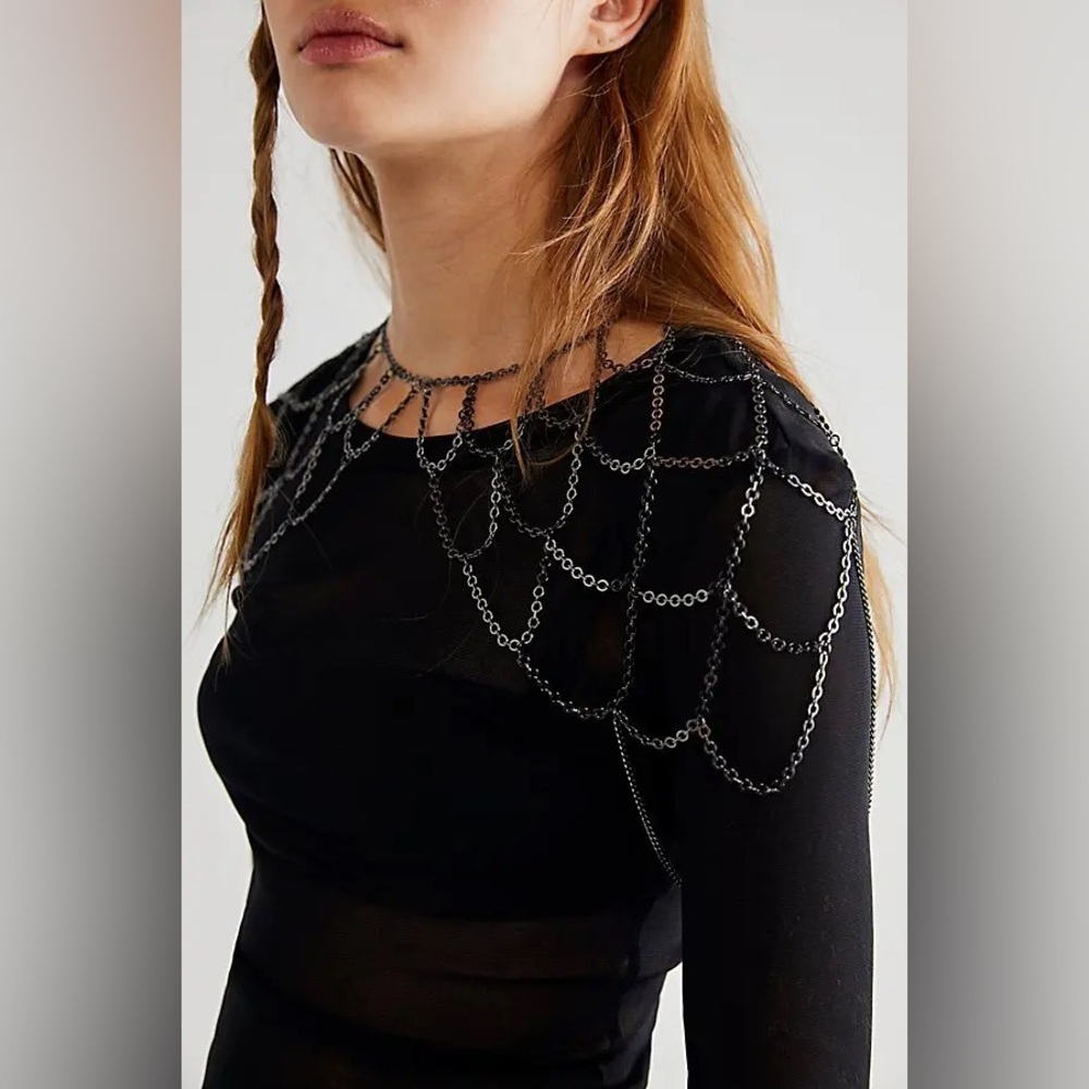 New🌟Free People-Losing It Shoulder Piece-Hematite